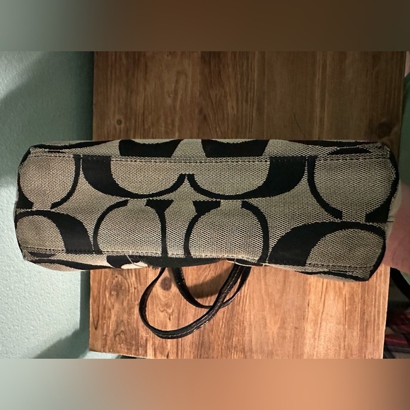 Coach Vintage Black Mini Tote Bag Y2K 90s Monogram Signature Purse Handbag Women - Picture 3 of 6